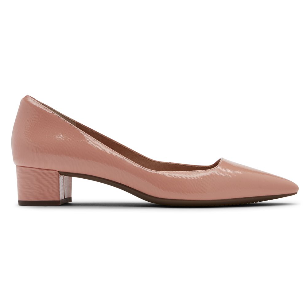 Rockport Women's Total Motion Gracie Heel Pumps - Pink - USA (3514LZYOM)